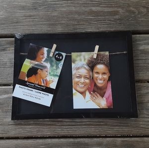Collage Picture Frame with Clothespin Clips